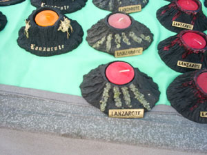 Vulkankerze Markt von Teguise